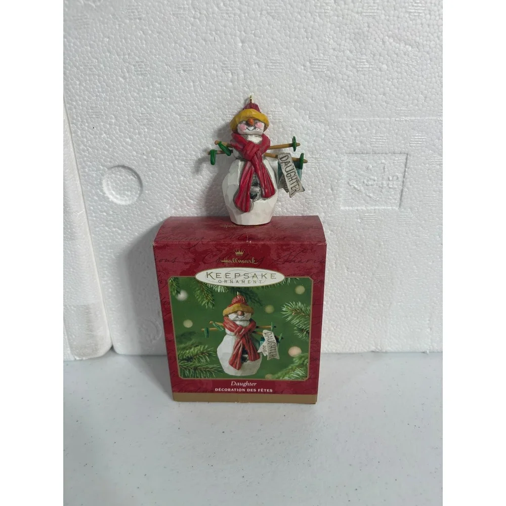 Hallmark 2001 Keepsake Ornament Daughter Snowman Christmas Tree Decoration‎